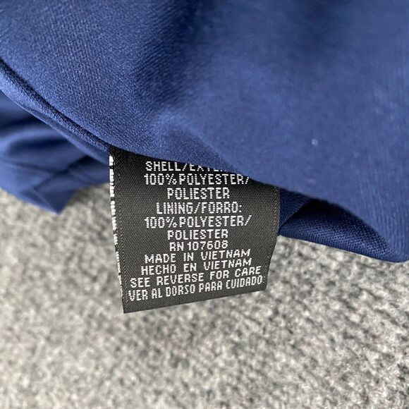 Chetta B Dress Womens 12 Blue Geometric Shift Halter Ruffle Ladies Boho Feminine - Picture 9 of 11